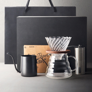 九土手冲磨豆机咖啡具v60滤杯套装复古咖啡壶咖啡杯礼盒送礼便携