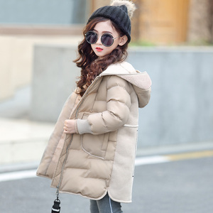女童棉服2018新款洋气冬装大童冬季外套冬儿童棉袄女孩中长款棉衣