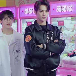 你微笑时很美许凯陆思诚同款夹克潮男棒球服秋冬外套情侣上衣刺绣