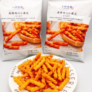 卜珂零点100g麻辣味小麻花手工网红休闲办公室零食小吃过节礼盒装