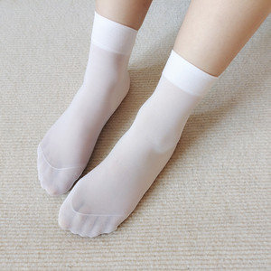 天鹅绒短筒丝袜女日系纯白色短袜可爱薄款夏季jk中筒袜学生白袜子