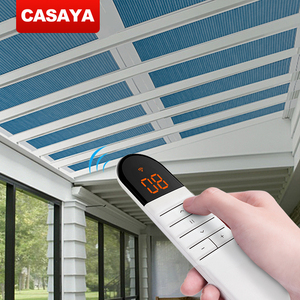 电动天窗蜂巢帘阳光房遮阳顶帘玻璃房顶棚防晒天棚遮光百叶帘隔热