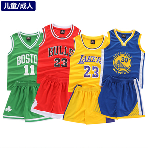 儿童篮球服库里30号詹姆斯23科比24欧文11男女童球衣运动服亲子装