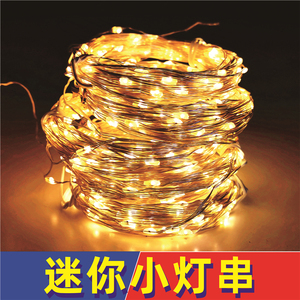 LED装饰灯串电池铜线丝灯USB小彩灯闪灯满天星星灯圣诞节氛围灯串