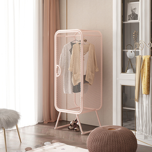 铁艺网格女童女生衣柜卧室韩版可爱少女ins简约现代落地挂衣衣橱