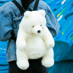 默奇正品北极熊背包宝宝男女小书包幼儿园轻可爱儿童出游双肩包