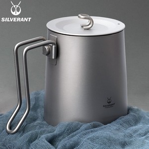 银蚁SILVERANT纯钛拉花壶咖啡壶钛冷水壶多用途带茶滤钛泡茶壶