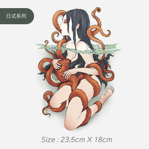 花臂暗黑新锐浮世绘性感欲望章鱼纹身贴防水女持久酷个性美印原创