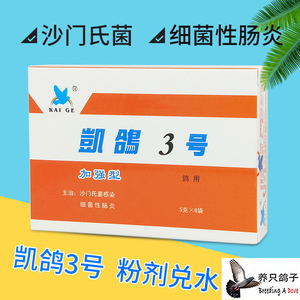 凯鸽鸽药【凯鸽3号】赛鸽肠炎,沙门氏菌,调整食欲 5克x6袋/盒