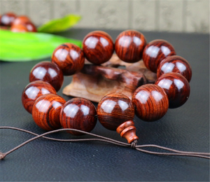 巴里黄檀花酸枝佛珠手串20mm花枝冷门系列名贵硬木红木国标红酸枝