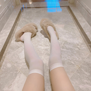 日系萝莉洛丽塔可爱纯欲白丝学生袜性感过膝长筒袜显瘦大腿袜女jk