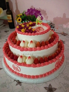 三层蛋糕生日蛋糕多层