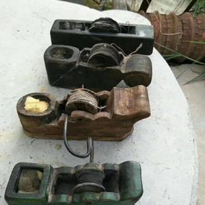 民俗老物件墨斗橱窗摆件老墨盒收藏民俗馆展览藏品老木工专用