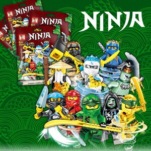 兼容乐高抽抽乐幻影忍者盲盒14季人仔劳埃德绝版儿童益智男孩玩具