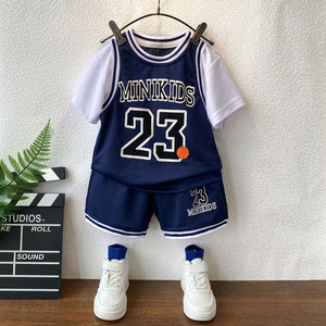 儿童篮球服2024新款韩版男童夏季套装宝宝小学生运动训练衣服潮牌