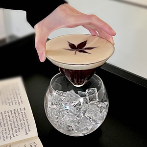 创意玻璃咖啡杯水晶拿铁杯特调玛格丽特分子杯个性分体马天尼杯
