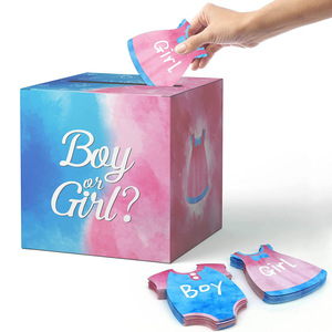 BOY OR GIRL 时尚性别揭示派对投票游戏纸箱卡片