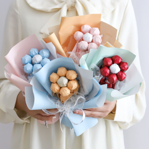 diy手工礼物mini棒棒糖小花束儿童小孩糖果生日包装纸材料包套装