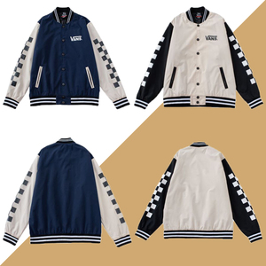 vans欧美潮牌工装夹克外套ins情侣秋装休闲宽松立领万斯棒球服男