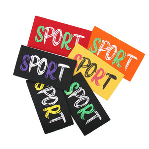 彩色sport布标小号标签辅料缝纫diy配件布贴潮牌补丁贴衣服装饰标