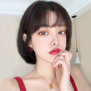 假发女短发网红漫画空气刘海韩式bobo头发套时尚短直发自然全头套