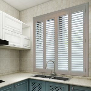 定制百叶窗帘隔断实木折叠门厨房卫生间浴室厕所遮光透气通风防水