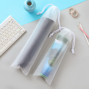 鼠标垫包装袋塑料PEVA双面磨砂鼠标垫束口袋半透明抽绳雨伞防水袋
