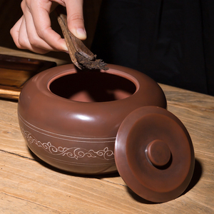 广西钦州坭兴陶手工茶叶罐