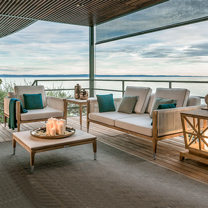 露台户外休闲藤编沙发组合室外庭院露天双人防水防晒藤椅藤沙发