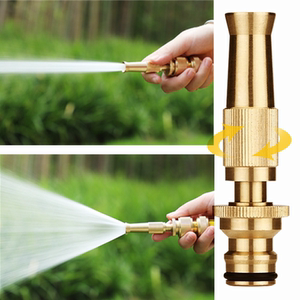 多功能高压洗车铜喷枪可调雾化喷头园林浇花洒水远程冲洗子弹头