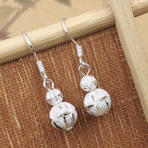 999纯银耳环耳饰品2021新款气质足银古风汉服短款女款葫芦耳坠子