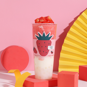 奶茶杯套定制logo一次性网红小红书推荐通用水果明星应援杯套订制