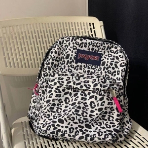 jansport豹纹正品双肩包杰斯伯叛逆中大学生女书包大容量电脑背包