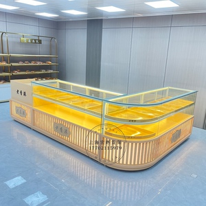 弧形中式糕点展示柜烘焙蛋糕店桃酥柜面包点心饼干食品玻璃冷藏柜