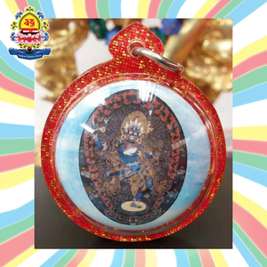 不丹朗炯伟瑟确林寺 敦珠传承 黑忿怒空行母徽章1594种圣物