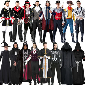 万圣节服装成人中世纪骑士教堂神父王子斗篷披风巫师袍吸血鬼服装