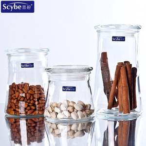 Scybe喜碧特纳玻璃瓶储藏瓶透明储物罐大号茶叶奶粉罐零食罐