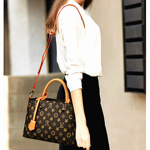 新款韩版时尚单肩包高级百搭vl水桶包简约斜挎包韩式精品女包1212