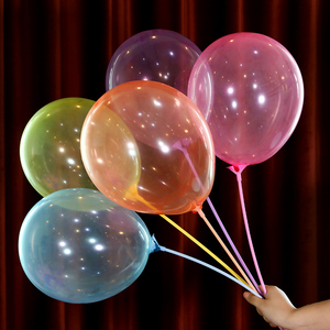 水晶气球泡泡气球100个装饰透明彩色创意儿童周岁生日场景布置