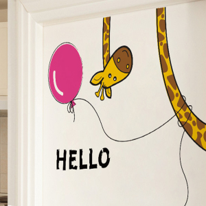 儿童卧室房间改造小物件创意卡通长颈鹿墙贴纸墙壁墙画贴图幼儿园