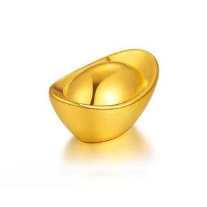 沁帝黄金投资金元宝足金999.9财招宝进金锭子 真金保值收藏礼物