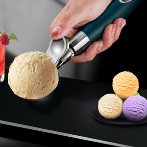 冰淇淋雪糕勺可弹式304不锈钢冰激凌挖球器家用水果西瓜球形勺子