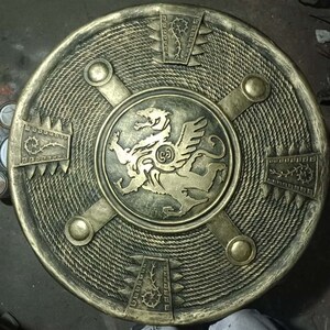 仿中国古b代士兵盾牌古装演出拍摄道具将军酒吧密室布景兵器道具