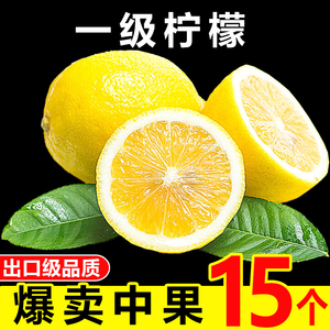 华秧安岳黄柠檬一级果15个新鲜水果当季现摘皮薄香水小金桔青柠檬