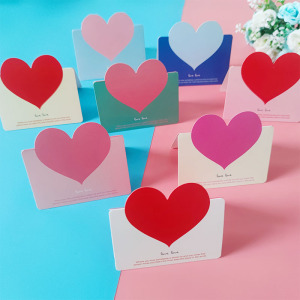 创意爱心形生日祝福贺卡迷你小卡片手写儿童情侣花店婚礼物留言卡