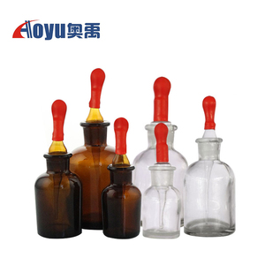 玻璃滴瓶透明茶色30ml60ml125ml多规格白色棕色胶头滴瓶 玻璃瓶身 化学实验室用瓶子
