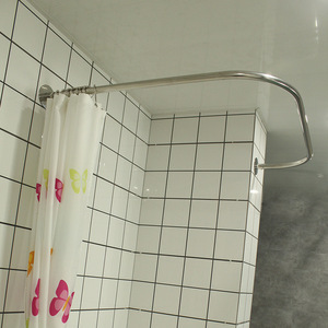 异形u型浴帘防水浴室隔断高档免打孔卫生间浴帘杆
