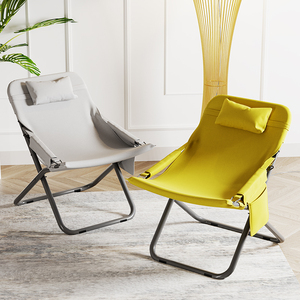 懒人沙发椅子单人阳台休闲简易折叠椅可躺卧可睡小巧躺椅午休靠椅