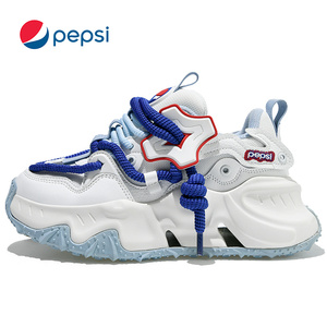 Pepsi百事男鞋夏季透气网面厚底增高6cm情侣面包鞋运动休闲老爹鞋