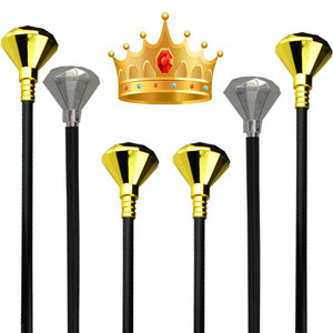 国王法老权杖塑料钻石魔杖男女绅士配饰节日cosplay漫展演出道具